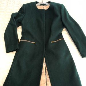 Forest Green wool coat. Never worn!